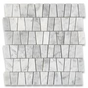 Carrara White Marble 2 inch Trapezoid Mosaic Tile Honed