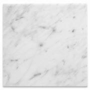 Carrara White Marble 6x6 Tile Honed