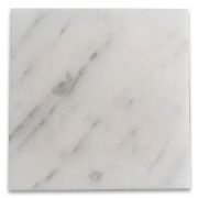 Carrara White Marble 4x4 Tile Polished