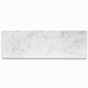 Carrara White Marble 4x12 Tile Honed
