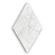 Carrara White 4x8 Rhomboid Diamond Tile Honed