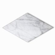 Carrara White 4x8 Rhomboid Diamond Tile Tumbled