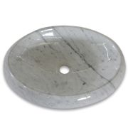 Carrara White Marble 20" Oval Bowl Vessel Basin Sink Polished