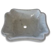 Carrara White Marble 20" Flower Vessel Basin Sink Polished