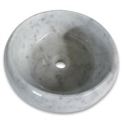 Carrara White Marble 17" Round Bowl Vessel Basin Sink Polished