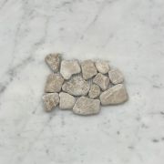 (Sample) Emperador Light Marble Pebble Stone River Rocks Mosaic Tile Tumbled