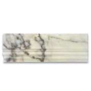 (Sample) Calacatta Gold Marble 4x12 Baseboard Crown Molding Honed