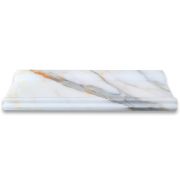 Calacatta Gold Marble 4x12 Plaza Trim Molding Honed