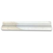 Calacatta Gold 2x12 Chair Rail Bullnose Trim Molding Honed