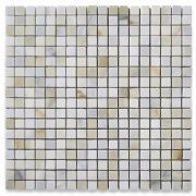 Calacatta Gold 5/8x5/8 Square Mosaic Tile Honed