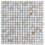 Calacatta Gold 5/8x5/8 Square Mosaic Tile Polished