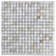 Calacatta Gold 5/8x5/8 Square Mosaic Tile Polished