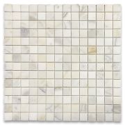 Calacatta Gold Marble 3/4x3/4 Square Mosaic Tile Honed