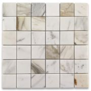 Calacatta Gold 2x2 Square Mosaic Tile Honed