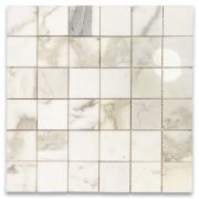 Calacatta Gold 2x2 Square Mosaic Tile Polished