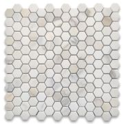 Calacatta Gold 1 inch Hexagon Mosaic Tile Honed