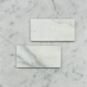 Calacatta Gold Marble 4x12 Tile Honed
