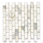 Calacatta Gold 1x2 Medium Brick Mosaic Tile Honed