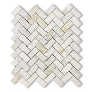 Calacatta Gold 1x2 Herringbone Mosaic Tile Honed