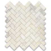 Calacatta Gold 1x2 Herringbone Mosaic Tile Polished