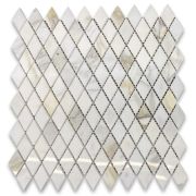 Calacatta Gold 1x1-7/8 Rhomboid Diamond Mosaic Tile Polished