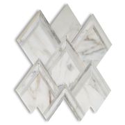 Calacatta Gold Marble Mountain Peaks Arrowhead Mosaic Tile Honed