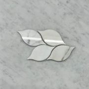Calacatta Gold Marble Leaf Shape Medi Mosaic Tile Polished