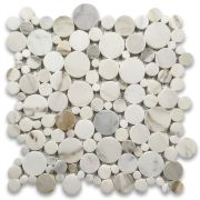 Calacatta Gold Bubble Round Paramount Mosaic Tile Polished