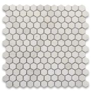 Moleanos Beige 1 inch Hexagon Mosaic Tile Honed