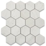 Moleanos Beige 3 inch Hexagon Mosaic Tile Honed