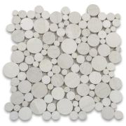 Moleanos Beige Bubble Round Mosaic Tile Honed