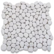 Moleanos Beige River Rocks Pebble Stone Mosaic Tile Tumbled