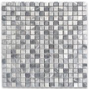 Bardiglio Gray Marble 5/8x5/8 Square Mosaic Tile Honed
