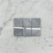 (Sample) Bardiglio Gray Marble 2x2 Square Mosaic Tile Polished