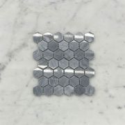 (Sample) Bardiglio Gray Marble 1 inch Hexagon Mosaic Tile Polished