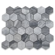 Bardiglio Gray 2 inch Hexagon Mosaic Tile Honed