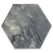 Bardiglio Gray 6 inch Hexagon Tile Polished