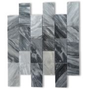 Bardiglio Gray 2x4 Grand Brick Subway Mosaic Tile Polished