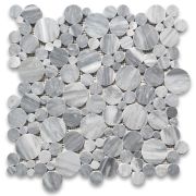 Bardiglio Gray Bubble Round Paramount Mosaic Tile Honed