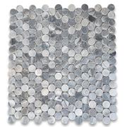 Bardiglio Gray 3/4" Penny Round Mosaic Tile Polished