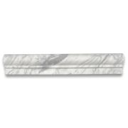 Statuary White Marble 2x12 Chair Rail Bullnose Trim Molding Honed