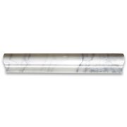 Statuary White Marble 2x12 Chair Rail Bullnose Trim Molding Polished