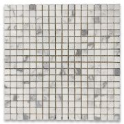 Statuary White Marble 5/8x5/8 Square Mosaic Tile Honed