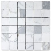 Statuary White Marble 2x2 Square Mosaic Tile Honed