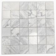 Statuary White Marble 2x2 Square Mosaic Tile Polished