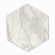 Statuary White Marble 6 inch Hexagon Tile Honed