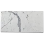 Statuary White Marble 12x24 Tile Polished