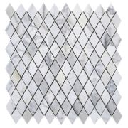 Statuary White Marble 1x1-7/8 Rhomboid Diamond Mosaic Tile Polished
