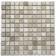 Crema Marfil 1x1 Square Mosaic Tile Tumbled