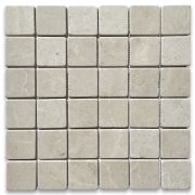 Crema Marfil 2x2 Square Mosaic Tile Tumbled